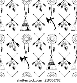 Ethnic seamless pattern in native style. 