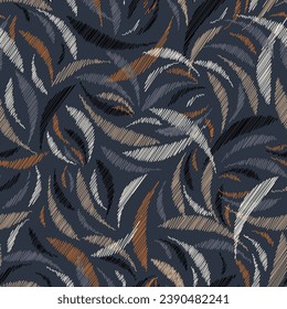 ethnic seamless pattern on grey background