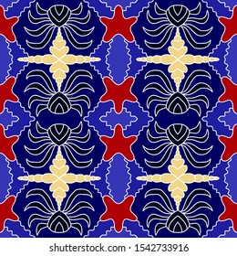Ethnic seamless pattern. Ornate print, vintage design. Decorative background in traditional folk style