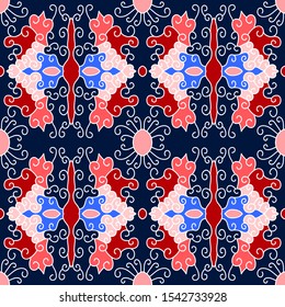 Ethnic seamless pattern. Ornate print, vintage design. Decorative background in traditional folk style