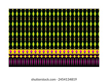 Ethnic seamless pattern, reflective color traditional geometric element design for carpet, wallpaper, clothing, fabric, textile, wrapping and background.