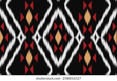 Ethnic seamless pattern repeating tribal fabric boho fashion colorful geometric ornaments can be used for background, textile, coloring book, cover, curtain, clothing.