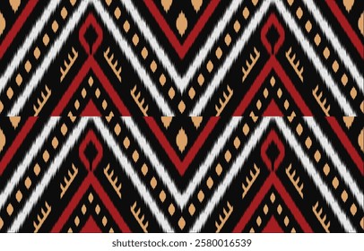 Ethnic seamless pattern repeating tribal fabric boho fashion colorful geometric ornaments can be used for background, textile, coloring book, cover, curtain, clothing.