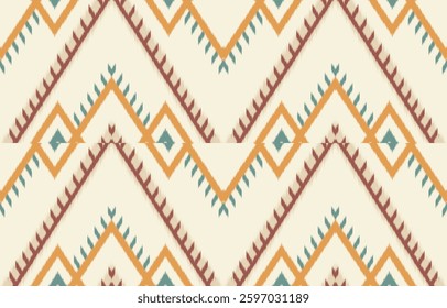 Ethnic seamless pattern repeating tribal fabric boho fashion colorful geometric ornaments can be used for background, textile, coloring book, cover, curtain, clothing.