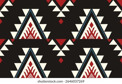 Ethnic seamless pattern repeating tribal fabric boho fashion colorful geometric ornaments can be used for background, textile, coloring book, cover, curtain, clothing.