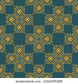 Patrón étnico sin fisuras al estilo ruso y ucraniano. Ornamento. Patrón tribal. Motivo popular. Se puede usar para papel pintado, textil doméstico, embalaje, fondo, decoración.