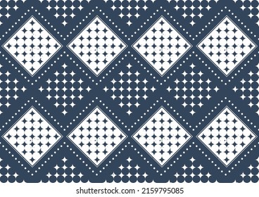 Ethnic Seamless Pattern, Square and circle Hand Drawn Abstract  Background for fashion textile artwork or print, Cultural Symbol, vector file eps10.