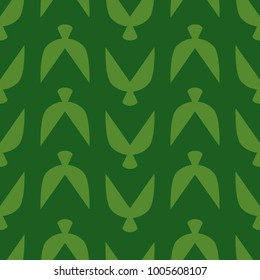 Ethnic Seamless Pattern with Stylized Birds. Crows. Geometric Pattern in Ethnic Style. Ethnic Seamless Pattern for Wallpaper, Textile, Banner, Pouring, Surface Textures, Wrapping Paper, Tile.