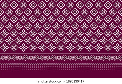 Ethnische nahtlose Muster traditionellen Hintergrund Design für Hintergrund, Teppich, Tapete, Kleidung, Umhüllung, Batik, Stoff, Vektorkonzept Stickereistil.