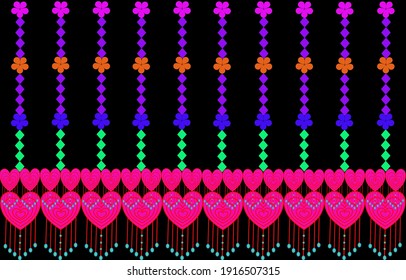 ethnic seamless pattern traditional background Design for background,carpet,wallpa per,clothing,wrapping,batik,fabric,Vector concept embroidery style.