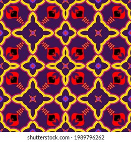 ethnic seamless pattern traditional background Design for carpet,wallpaper,clothing,wrapping,batik,fabric,Vector illustration embroidery style.