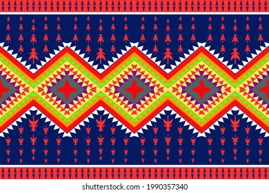 ethnic seamless pattern traditional background Design for carpet,wallpaper,clothing,wrapping,batik,fabric,Vector illustration embroidery style.