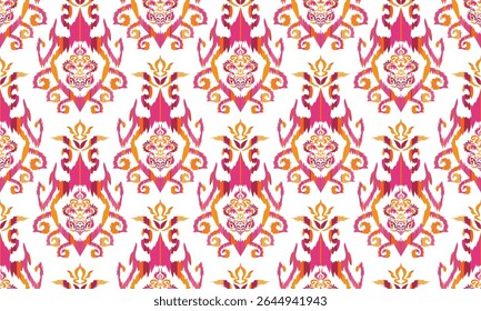 Ethnic seamless pattern traditional background design for carpet, wallpaper, clothing, wrapping, batik, fabric, embroidery vector illustration.