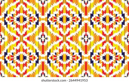 Ethnic seamless pattern traditional background design for carpet, wallpaper, clothing, wrapping, batik, fabric, embroidery vector illustration.