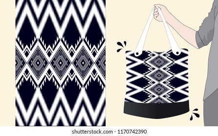 Ethnic seamless pattern traditional Design for clothing,background,carpet,wallpaper,wrapping,Batik,fabric,Vector illustration.embroidery style.
