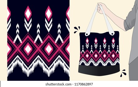 Ethnic seamless pattern traditional Design for clothing,background,carpet,wallpaper,wrapping,Batik,fabric,Vector illustration.embroidery style.