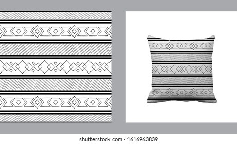 Ethnic seamless pattern traditional. Design for pillow, clothing, background, carpet, wallpaper, wrapping, Batik, fabric,Vector illustration.embroidery style.
