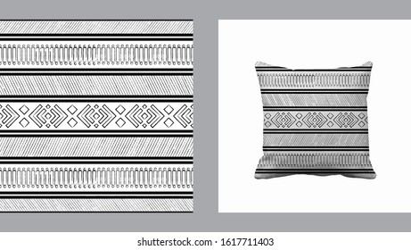 Ethnic seamless pattern traditional. Design for pillow, clothing, background, carpet, wallpaper, wrapping, fabric,Vector illustration.embroidery style.