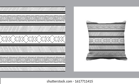 Ethnic seamless pattern traditional. Design for pillow, clothing, background, carpet, wallpaper, wrapping, fabric,Vector illustration.embroidery style.