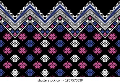 Ethnic seamless pattern traditional Design for clothing,background,carpet,wallpaper,wrapping,Batik,fabric,Vector illustration.embroidery style.