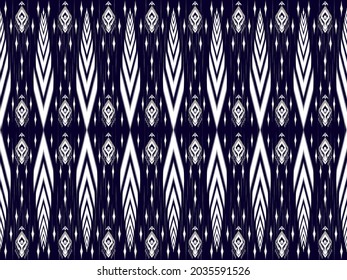 Patrón étnico sin fisuras Diseño tradicional para ropa, fondo, alfombra, papel pintado, envoltura,Batik,tela,Ilustración vectorial.estilo bordado.