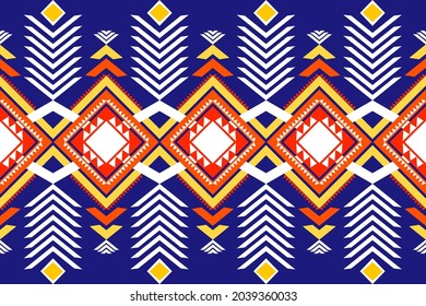 Ethnische nahtlose Muster traditionellen Design für Kleidung, Hintergrund, Teppich, Tapete, Verpackung, Batik, Stoff, Stickereistil.