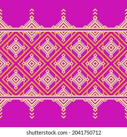 Ethnic seamless pattern traditional Design for clothing,background,carpet,wallpaper,wrapping,Batik,fabric,Vector illustration.embroidery style.