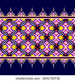 Ethnic seamless pattern traditional Design for clothing,background,carpet,wallpaper,wrapping,Batik,fabric,Vector illustration.embroidery style.