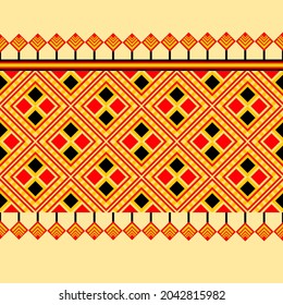 Ethnic seamless pattern traditional Design for clothing,background,carpet,wallpaper,wrapping,Batik,fabric,Vector illustration.embroidery style.