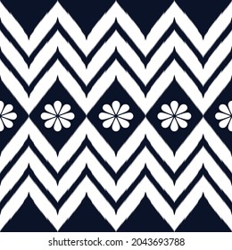 Ethnic seamless pattern traditional Design for clothing,background,carpet,wallpaper,wrapping,Batik,fabric,Vector illustration.embroidery style.