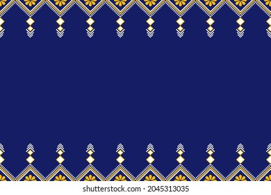 Patrón étnico sin fisuras Diseño tradicional para ropa, fondo, alfombra, papel pintado, envoltura,Batik,tela,Ilustración vectorial.estilo bordado.