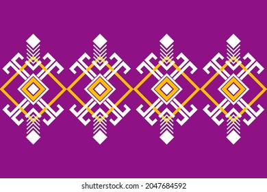 Ethnic seamless pattern traditional Design for clothing,background,carpet,wallpaper,wrapping,Batik,fabric,Vector illustration.embroidery style.