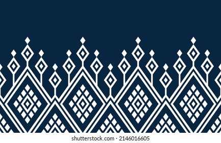 patrón étnico sin costuras. Diseño tradicional para fondo, papel de pared, papel, empaque, tela, ropa, envoltura de regalo, alfombra, azulejos, decoración, ilustración vectorial, estilo bordado.