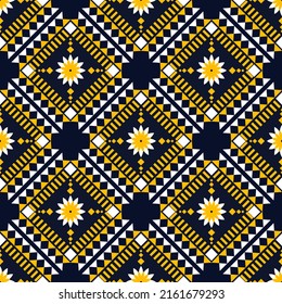 Ethnic seamless pattern traditional Design for clothing,background,carpet,wallpaper,wrapping,Batik,fabric,Vector illustration.embroidery style.