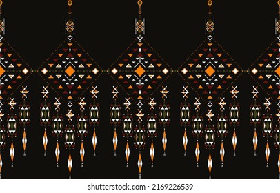 Ethnic seamless pattern traditional Design for clothing,background,carpet,wallpaper,wrapping,Batik,fabric,Vector illustration.embroidery style.