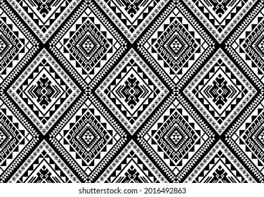 Ethnische Muster traditionelle geometrische Schwarz-Weiß-Muster. Design für Hintergrund, Illustration, Tapete, Wrapper, Gewebe, Textilien, Publikation, mexikanisch, indisch, aztec