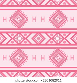 Ethnic seamless pattern with triangle and abstract geometric ornament. Tribal background texture.