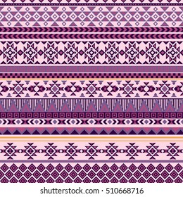 Ethnic seamless pattern with triangle and abstract geometric ornament. Tribal background texture. Native american navajo aztec pattern. Vector illustration hipster background.