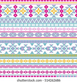 Ethnic seamless pattern with triangle and abstract geometric ornament. Tribal background texture. Native american navajo aztec pattern. Vector illustration hipster background.
