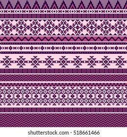 Ethnic seamless pattern with triangle and abstract geometric ornament. Tribal background texture. Native american navajo aztec pattern. Vector illustration hipster background.