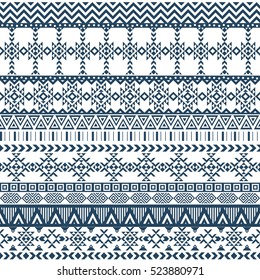 Ethnic seamless pattern with triangle and abstract geometric ornament. Tribal background texture. Native american navajo aztec pattern. Vector illustration hipster background.