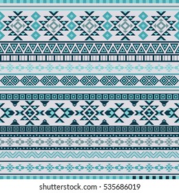 Ethnic seamless pattern with triangle and abstract geometric ornament. Tribal background texture. Native american navajo aztec pattern. Vector illustration hipster background.