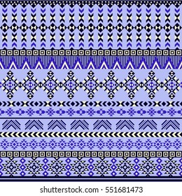 Ethnic seamless pattern with triangle and abstract geometric ornament. Tribal background texture. Native american navajo aztec pattern. Vector illustration hipster background.