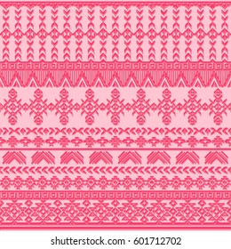 Ethnic seamless pattern with triangle and abstract geometric ornament. Hand drawn tribal background texture. Native american navajo aztec pattern. Vector illustration hipster background.