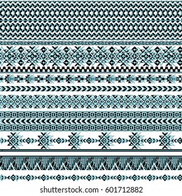 Ethnic seamless pattern with triangle and abstract geometric ornament. Hand drawn tribal background texture. Native american navajo aztec pattern. Vector illustration hipster background.