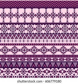 Ethnic seamless pattern with triangle and abstract geometric ornament. Tribal background texture. Native american navajo aztec pattern. Vector illustration hipster background.