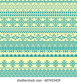 Ethnic seamless pattern with triangle and abstract geometric ornament. Tribal background texture. Native american navajo aztec pattern. Vector illustration hipster background.