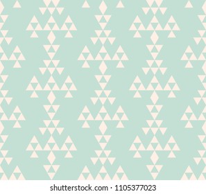 Ethnic seamless pattern with triangles. Tribal geometrical background. Vector illustration.
