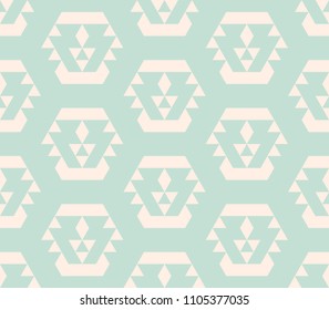Ethnic seamless pattern with triangles. Tribal geometrical background. Vector illustration.