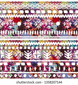 Ethnic seamless pattern. Tribal art print. Folk repeating pattern. Background, ethno texture. Fabric design, wallpaper